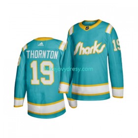 Pánské Hokejový Dres San Jose Sharks JOE THORNTON 19 Adidas Throwback Modrý Authentic